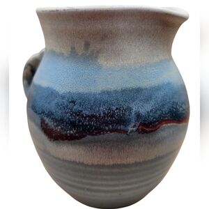 Robinson Vintage Ocean Blue Pottery Pitcher Small